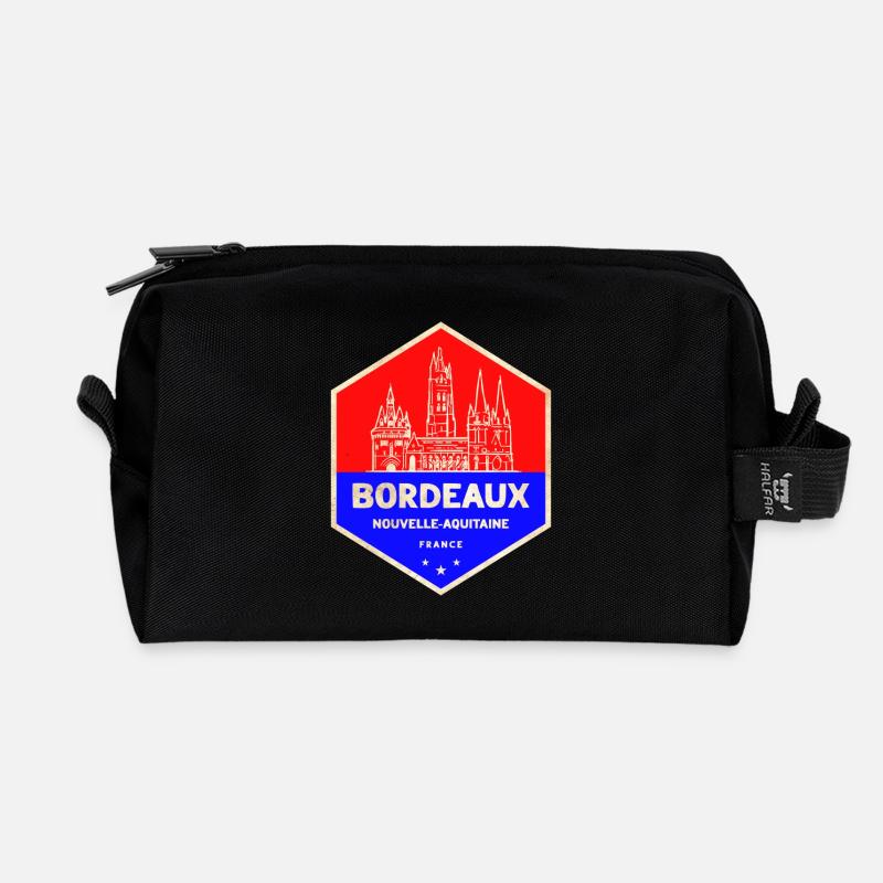 Bordeaux Emblem Nouvelle-Aquitaine - Recycelte Kulturtasche - Schwarz