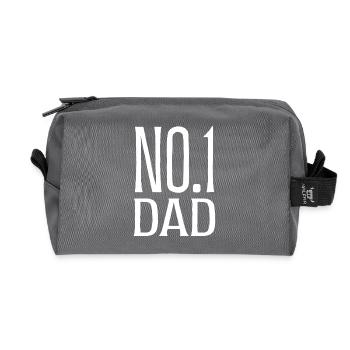 No. 1 Cadeau de la fête des pères - Trousse de toilette en tissu recyclé - anthracite - Devant