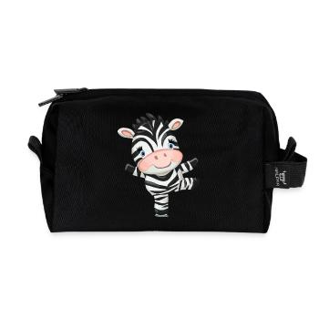 Tanzendes Zebra auf Eis - Eisläufer Design - Recycelte Kulturtasche - Schwarz - Vorne