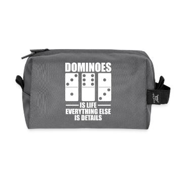 Domino Spiel Design - Recycelte Kulturtasche - Anthrazit - Vorne