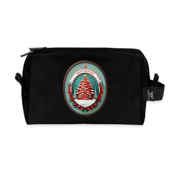 Cabane de Noël - Trousse de toilette en tissu recyclé - noir - Devant