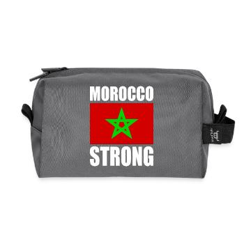 Morocco strong - Recycled Toiletry Zip Bag - anthracite - Front
