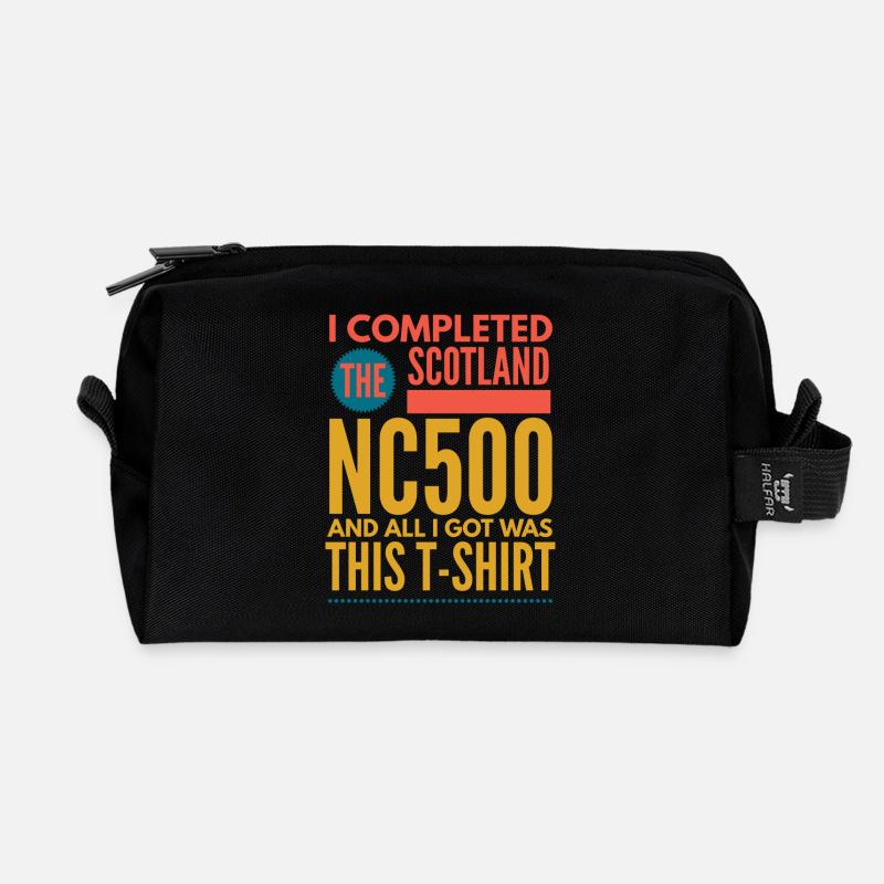 nc500 completed 2 - Recycled Toiletry Zip Bag - black