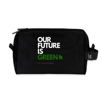 NOTRE AVENIR EST VERT - Trousse de toilette en tissu recyclé - noir - Devant