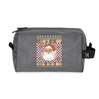 Ugly Christmas Sweater - Recycled Toiletry Zip Bag - anthracite - Front