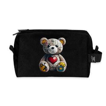 Orso orsacchiotto Teddy Bear - Recycled Toiletry Zip Bag - black - Front