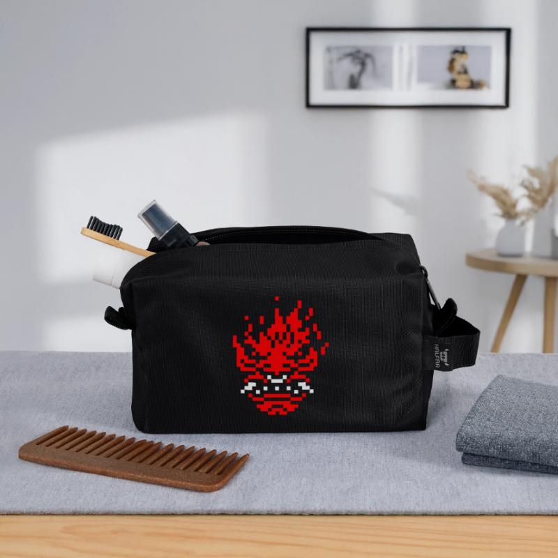 Oni pixel 8 bits Trousse de toilette en tissu recyclé