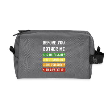 Computer Checklist - Recycled Toiletry Zip Bag - anthracite - Front