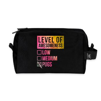 Mops - Recycelte Kulturtasche - Schwarz - Vorne