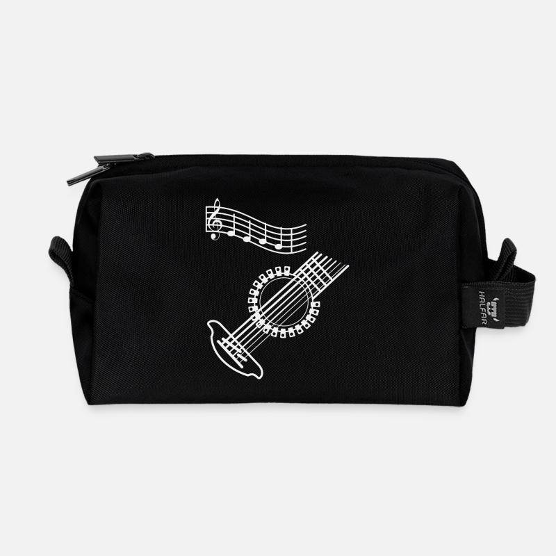 Gitarre musiker - Recycelte Kulturtasche - Schwarz