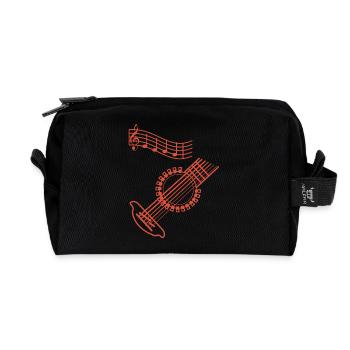 Musicien guitare - Trousse de toilette en tissu recyclé - noir - Devant