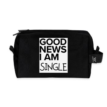 Single Good News - Recycelte Kulturtasche - Schwarz - Vorne
