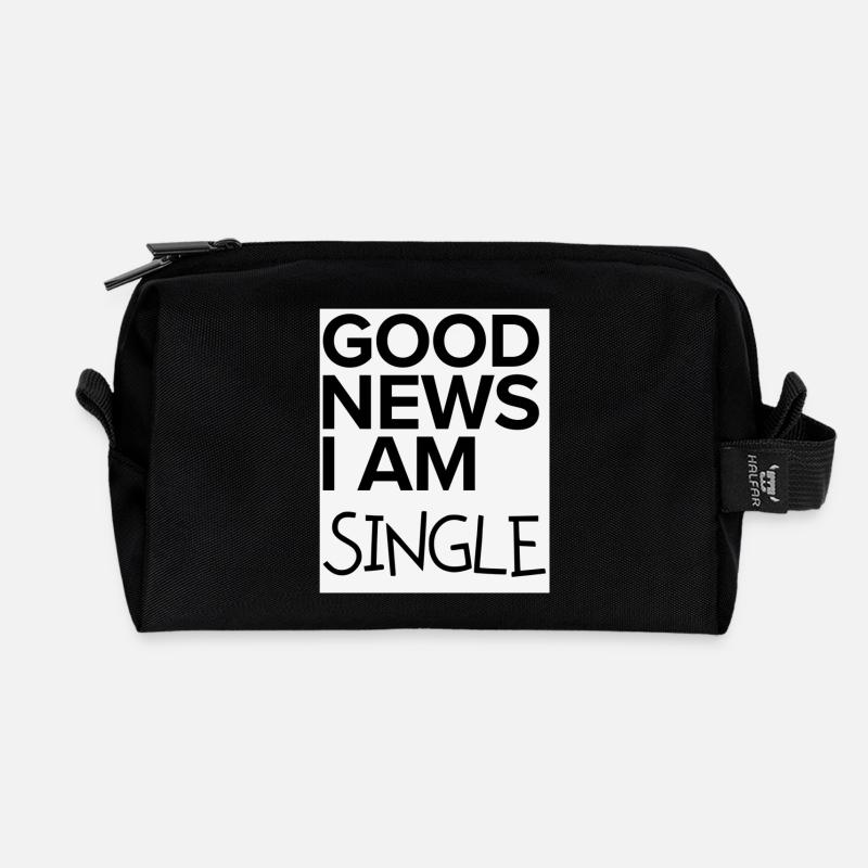 Single Good News - Recycelte Kulturtasche - Schwarz