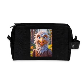 Niedliche Vögel auf der ganzen Welt Seeadler - Recycelte Kulturtasche - Schwarz - Vorne