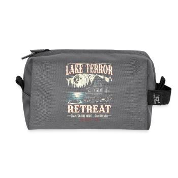Lac Terror Retreat 1979 Évasion rétro Halloween - Trousse de toilette en tissu recyclé - anthracite - Devant
