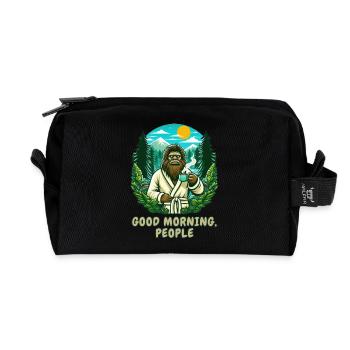 Sasquatch La personne du matin - Trousse de toilette en tissu recyclé - noir - Devant
