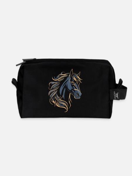 COULEUR DE TATOUAGE DE CHEVAL - Trousse de toilette en tissu recyclé - noir