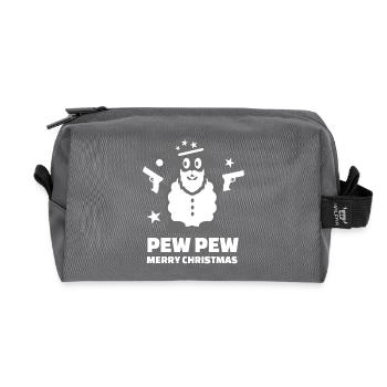 Pew Pew Schaf Santa Claus Geschenkidee - Recycelte Kulturtasche - Anthrazit - Vorne