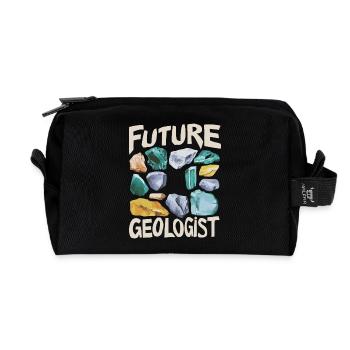 Carrière de futur géologue - Trousse de toilette en tissu recyclé - noir - Devant