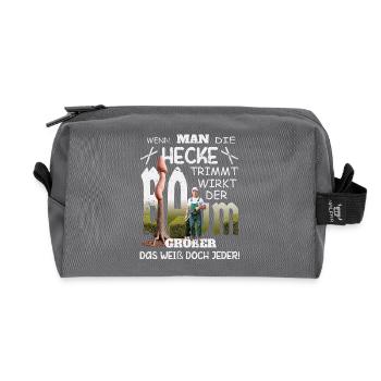 Big Penis Tree - Recycled Toiletry Zip Bag - anthracite - Front
