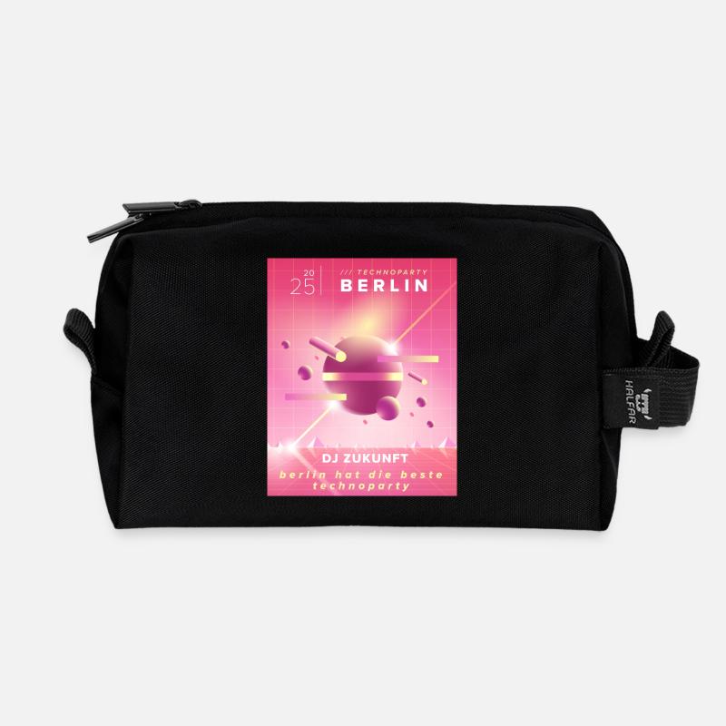 Berliner Techno - Recycelte Kulturtasche - Schwarz