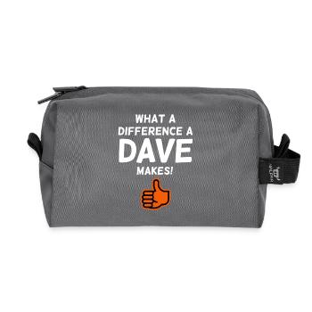 Dave - Recycelte Kulturtasche - Anthrazit - Vorne