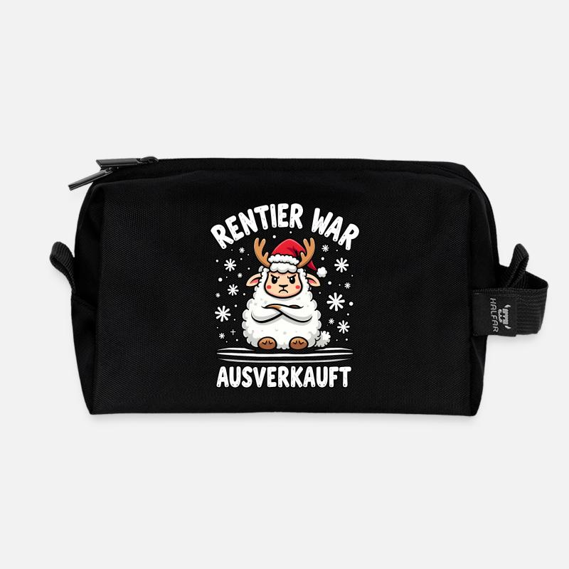 Rentier war ausverkauft Schaf - Recycelte Kulturtasche - Schwarz