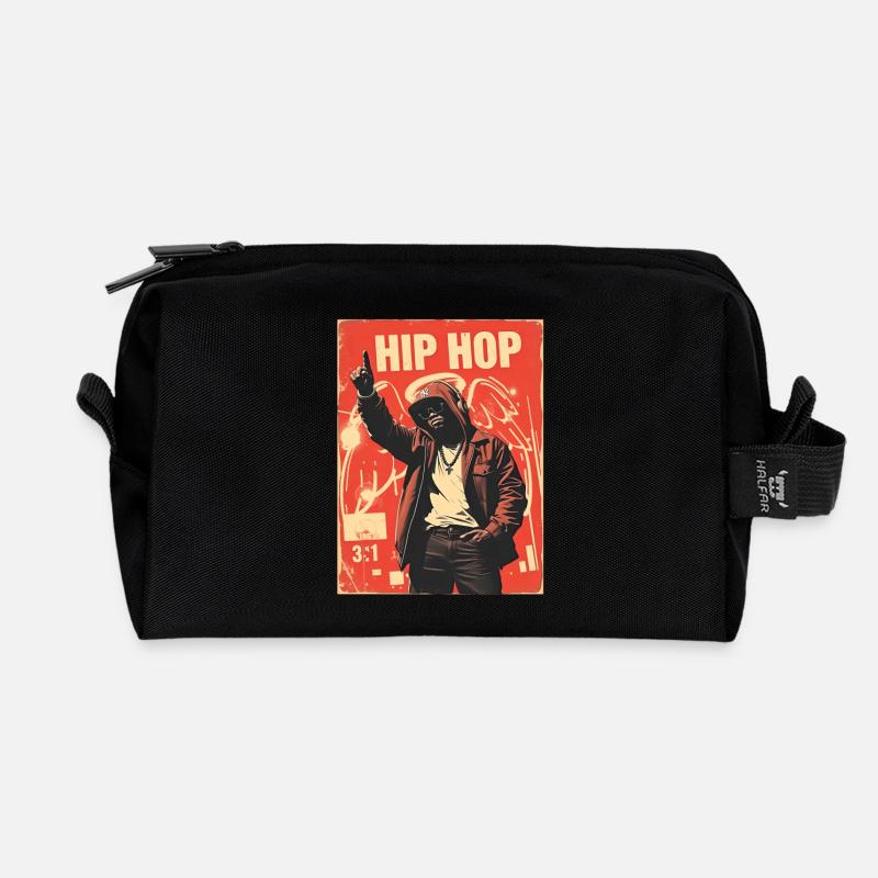 Urbanes Hip-Hop-Design - Recycelte Kulturtasche - Schwarz