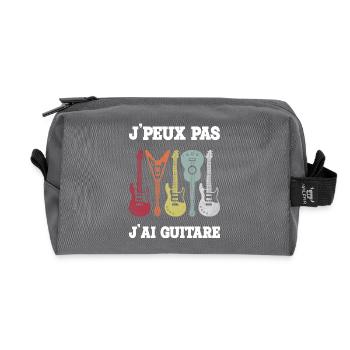 I can't I have guitar 1 - Recycled Toiletry Zip Bag - anthracite - Front