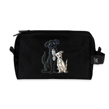 Canine - Recycled Toiletry Zip Bag - black - Front
