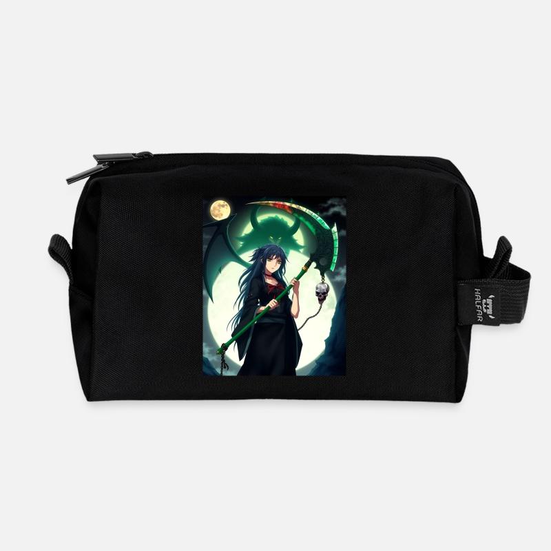 Fatalis Anime Design - Recycled Toiletry Zip Bag - black