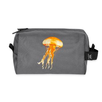 Les méduses sont des créatures marines impressionnantes - Trousse de toilette en tissu recyclé - anthracite - Devant
