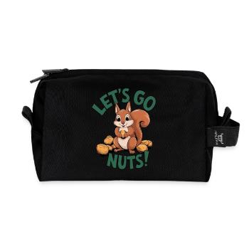 Let's Go Nuts! - Recycelte Kulturtasche - Schwarz - Vorne