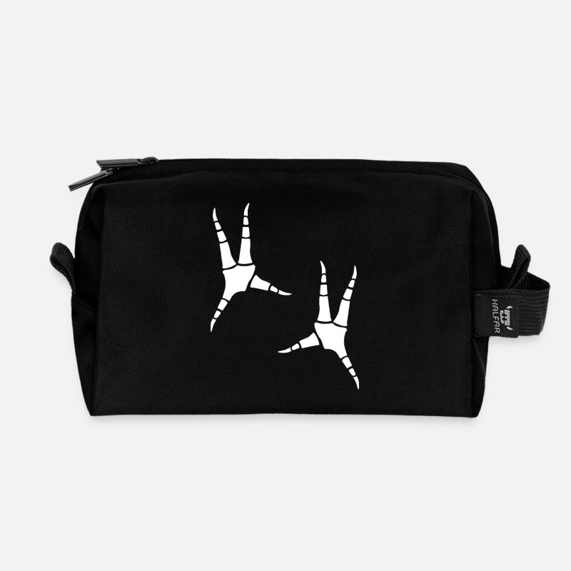 Empreintes de perroquets - Trousse de toilette en tissu recyclé - noir