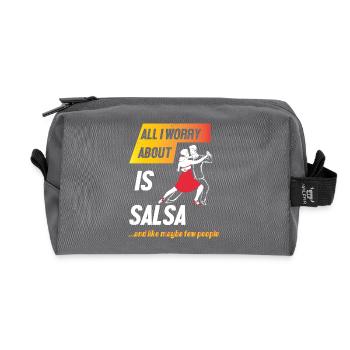 Salsa Dancer Dancer - Recycled Toiletry Zip Bag - anthracite - Front