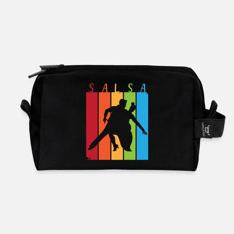 Salsa Tänzer Tänzerin - Recycelte Kulturtasche - Schwarz