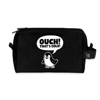 Au! Das ist kalt! - Recycelte Kulturtasche - Schwarz - Vorne