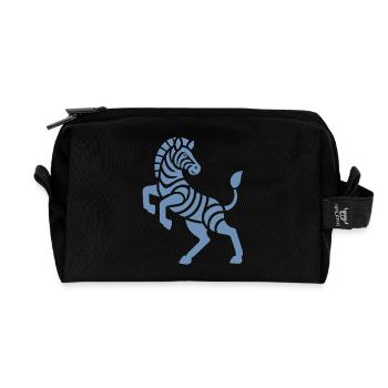 Zebra Silhouette Kunststück Minimal Design - Recycelte Kulturtasche - Schwarz - Vorne