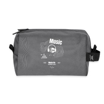Music - Headphones & Hustle - Recycelte Kulturtasche - Anthrazit - Vorne