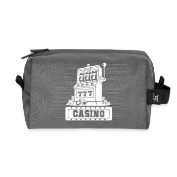 Jackpot Slot Machine Casino - Recycled Toiletry Zip Bag - anthracite - Front