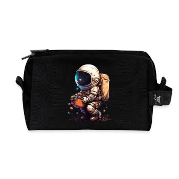 Pâques Pâques Lapin Veille de Pâques Dimanche de Pâques Oeuf de Pâques Printemps - Trousse de toilette en tissu recyclé - noir - Devant