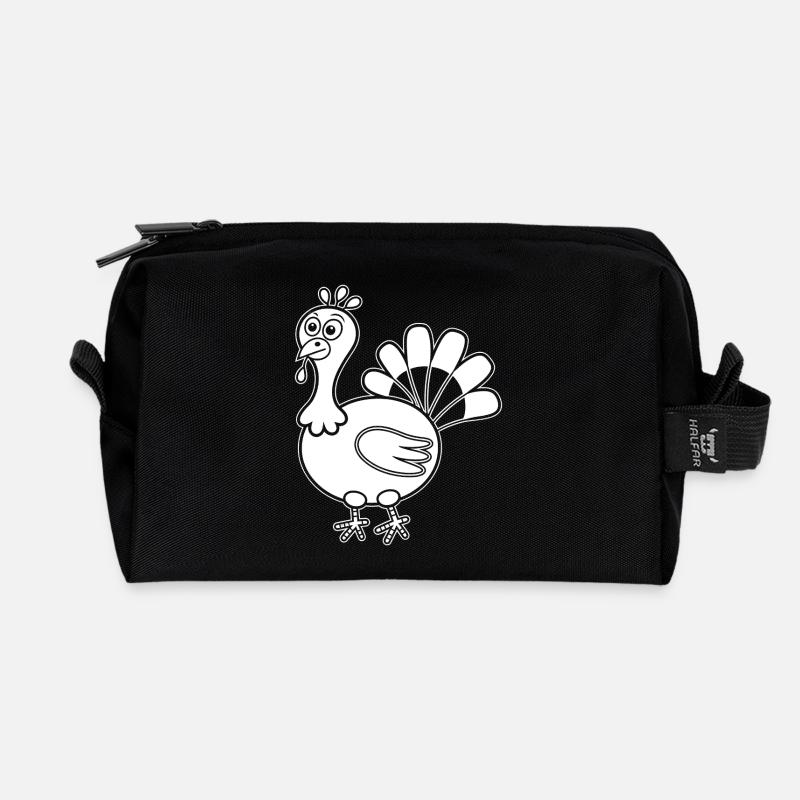 dinde - Trousse de toilette en tissu recyclé - noir