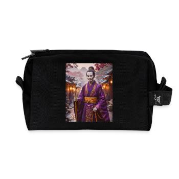 Nurarihyon Enigmatic Yokai leader in dark robes - Recycled Toiletry Zip Bag - black - Front