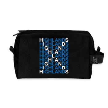 HIGHLANDS Scotland Flag - Recycelte Kulturtasche - Schwarz - Vorne