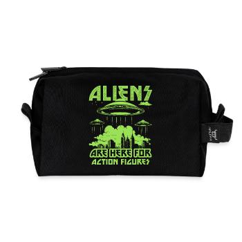 Les extraterrestres sont là pour les figurines UFO City - Trousse de toilette en tissu recyclé - noir - Devant