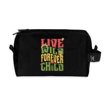 Live Wild Forever Child - Recycled Toiletry Zip Bag - black - Front