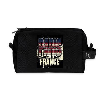 Paris Made In France - Recycled Toiletry Zip Bag - black - Front