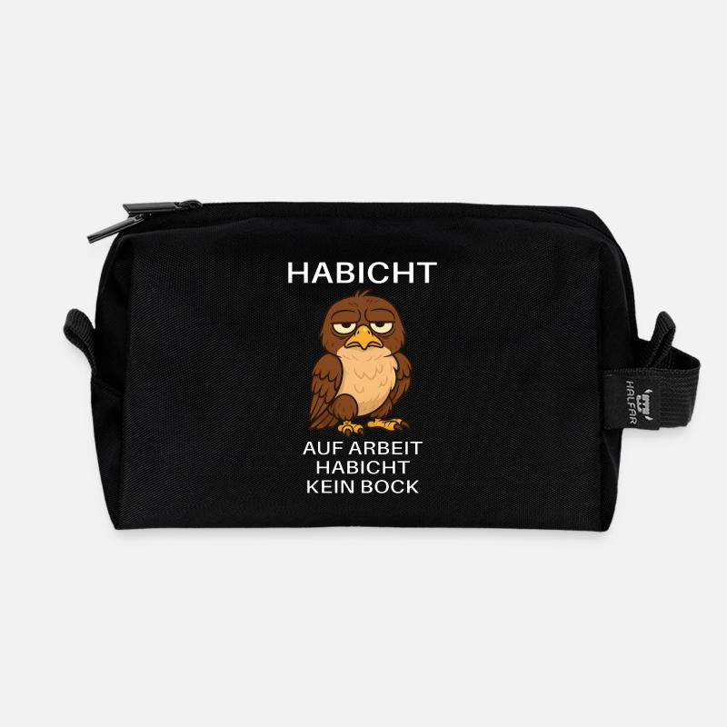 Habicht deutsche Memes Arbeit Azubi Gen Z - Recycelte Kulturtasche - Schwarz