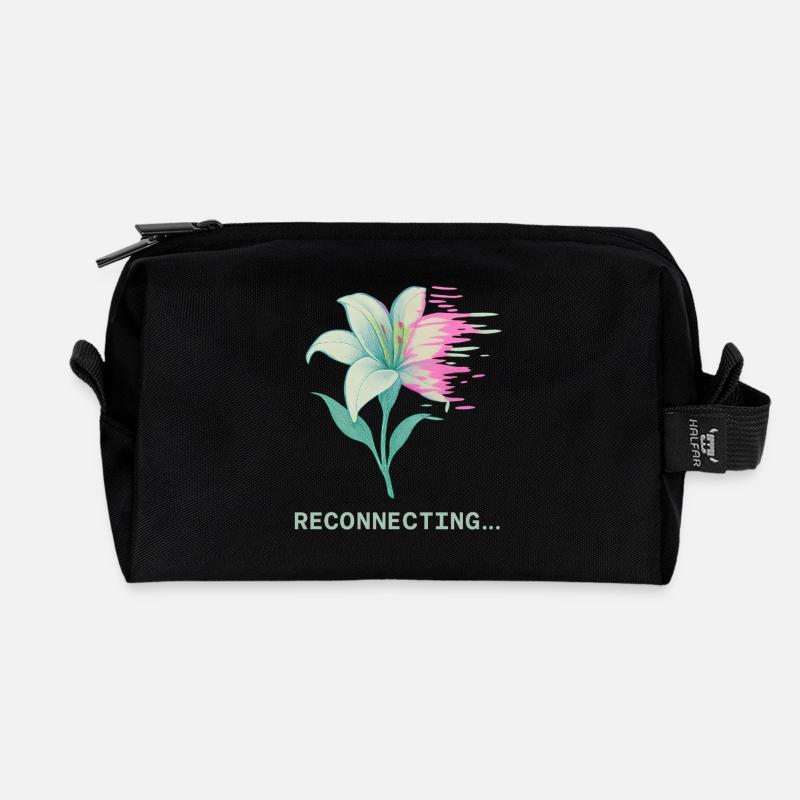 Reconnecting - Recycelte Kulturtasche - Schwarz