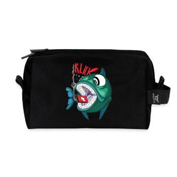 Klick Bait - Recycelte Kulturtasche - Schwarz - Vorne